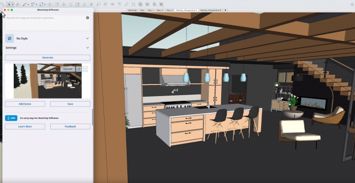 SketchUP Diffusion, IA Generativa no SketchUp 