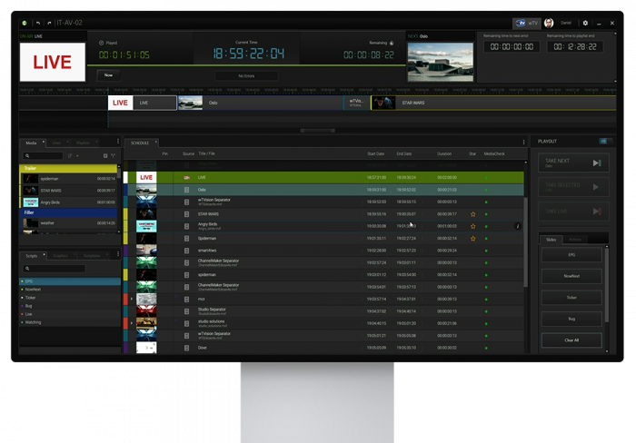 wTVision - Gráficos em Tempo Real e Automação de Playout