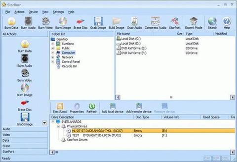 StarBurn  CD/DVD/BR Burning